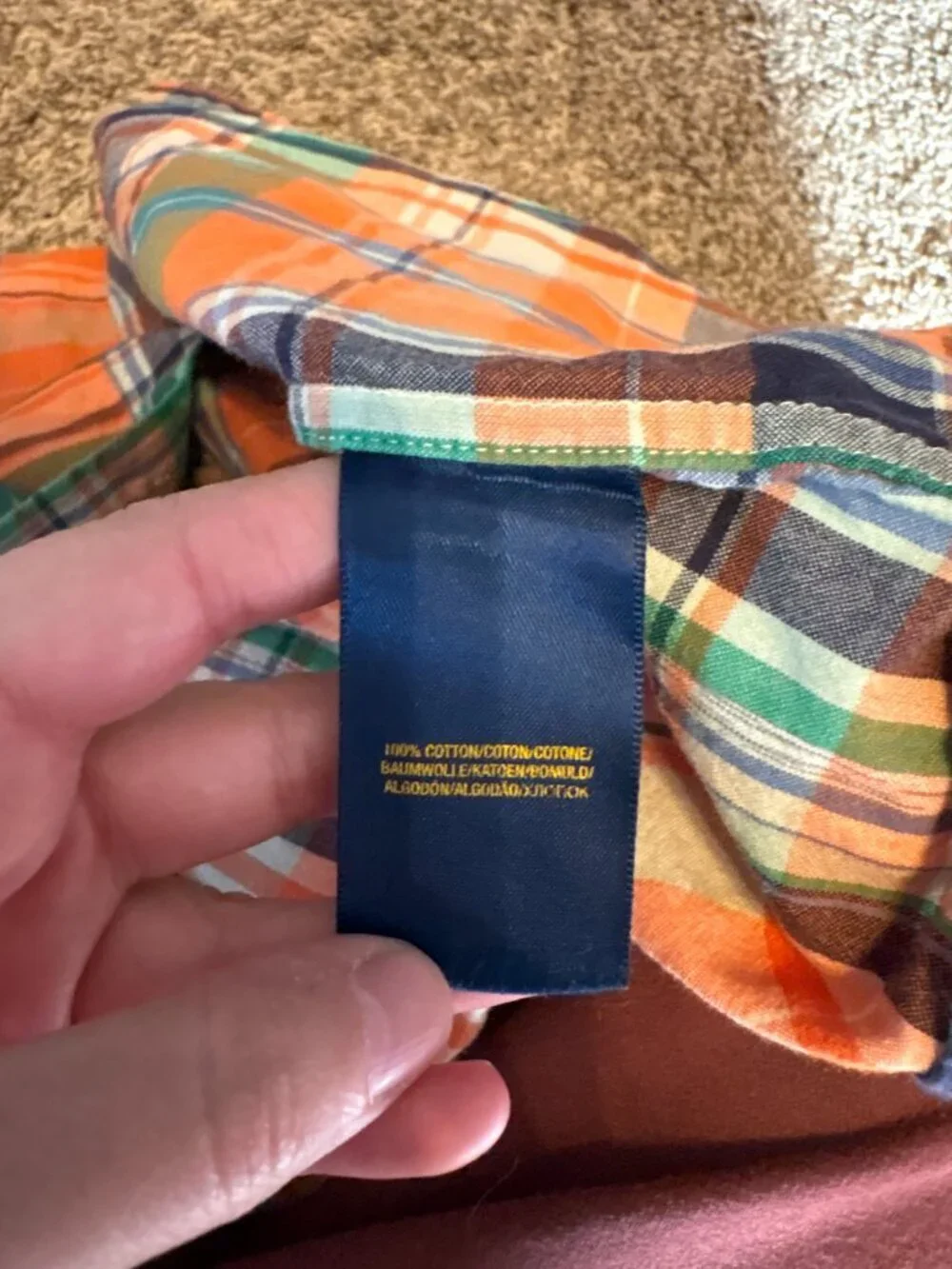 Ralph Lauren colorful plaid button down shirt